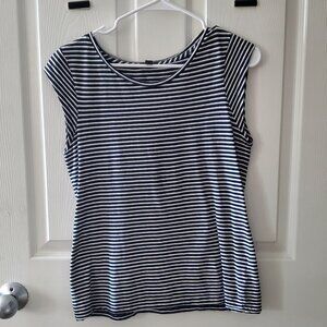 Women's black and white striped top